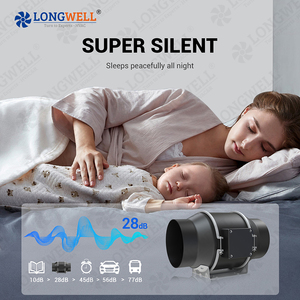 Ventilador <span class=keywords><strong>de</strong></span> Conducto EC <span class=keywords><strong>de</strong></span> CA/CC Súper Silencioso LONGWELL, Ventilador <span class=keywords><strong>de</strong></span> Extracción <span class=keywords><strong>de</strong></span> Corriente Eléctrica para Cocina y Habitación - Product Image 2