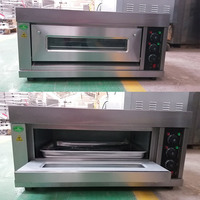 Four électrique à bouton monocouche commercial avec thermostat réglable pour la cuisson de gâteaux de pain de boulangerie Pizzas et tartes aux œufs