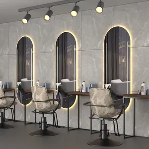 Miroir mural à LED pour salon Miroir intelligent Arche anti-buée Miroir d'habillage pleine longueur pour salle de bain