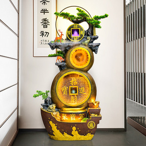 Quanfangyuan Gourd Water Feature Artificial Rockery Fountain With <b>Led</b> <b>Light</b> For Home Office Courtyard Decor - Product Image 1