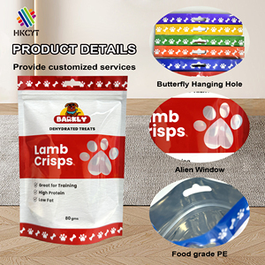 Sac debout à impression personnalisée, sac en plastique mylar ziplock avec fenêtre, sac d'emballage d'aliments recyclable pour animaux de compagnie, collations pour animaux de compagnie, pochette pour aliments pour chiens - Product Image 2