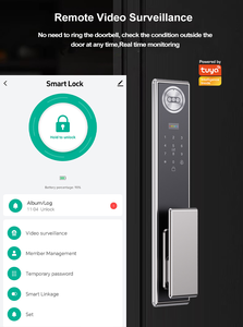 กลอนประตูอัจฉริยะ Glomarket Home Cnc ระบบไบโอเมตริกซ์ สแกนเส้นเลือดฝ่ามือ สแกนใบหน้า พร้อมวิดีโออินเตอร์คอม สแกนลายนิ้วมือ ควบคุมผ่านแอป Tuya  ล็อคประตูระยะไกล - Product Image 2