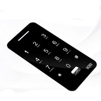 OEM Panneau de commande avec interrupteur électronique tactile en acrylique personnalisé Couvercle de panneau en verre trempé superposition graphique Dos adhésif Serrure de porte