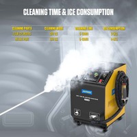 Mini machine à glace sèche AUTOOL HTS705 Nettoyage par sablage Nettoyage du moteur par le carbone Système de nettoyage de la machine