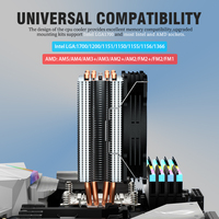 SNOWMAN MT4LS pas de lumière LED OEM 120mm PC ventilateur aluminium cuivre dissipateur thermique PWM CPU refroidisseur d'air Cpu radiateur ventilateur de refroidissement pour Intel Amd