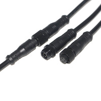 Câble connecteur mâle-femelle étanche IP67, connecteur M12 4 broches, câble d'alimentation pour bande LED intérieure/extérieure
