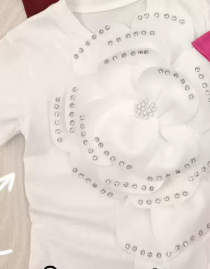 Camiseta de Verano para Niñas, Ecológica, de Algodón 3D, de Manga Corta, con Cuentas Bonitas, Cuello Redondo, Estilo Polo - Product Image 5