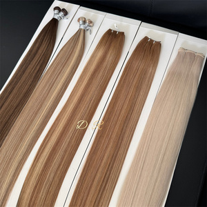 2025 Top qualité longue durée 100% vierge <span class=keywords><strong>russe</strong></span> cuticule aligné cheveux humains pleine longueur trame de cheveux humains Double dessiné génie trame - Product Image 1