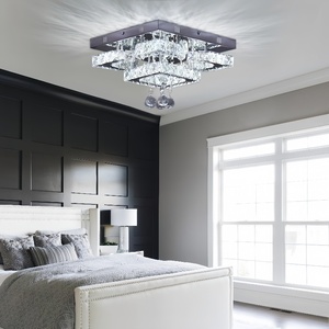 Luxe Moderne <span class=keywords><strong>LED</strong></span> Pendentif Lumière Télécommande <span class=keywords><strong>Plafond</strong></span> En Cristal pour Chambre Salon 3000K <span class=keywords><strong>Noir</strong></span> Maison - Product Image 3