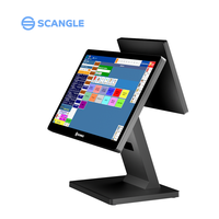 Все-в-одном, 15,6 дюймовый экран, сенсорный Windows/Android POS-системы с двумя экранами POS-терминала для кафе-магазина