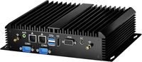 Mini PC industriel robuste sans ventilateur, Core I3-5005U 2.0GHz, Win-10 Pro, 16 Go de RAM, 512 Go de SSD, 2xNICs, 2xCOM RS232