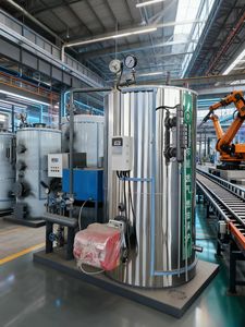 Olie-/gasgestookte verticale industriële stoomgenerator met vuurbuis voor voedingsmiddelenindustrie van Chinese leverancier - Product Image 2