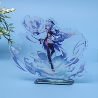 Support d'impression acrylique de forme personnalisée mini présentoir de bureau personnalisé décoration d'anime de voyageur debout en plastique transparent