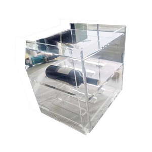 Estante de exhibición de <span class=keywords><strong>vino</strong></span> de acrílico transparente de una sola pieza, con acabado autoadhesivo para fácil montaje, para almacenamiento de botellas - Product Image 5