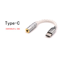 PACKBOX – câble de décodage ES9280c Pro, 8 cœurs en argent Sterling, DAC AMP Line DSD amplificateur sans perte de Type C à 2.5mm 4.4mm 3.5mm T1410