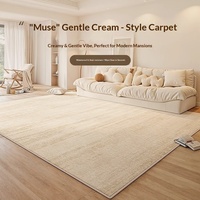 Tapis en polyester pelucheux de haute qualité, fin, imperméable et résistant aux taches, pour salon et chambre à coucher, design moderne et minimaliste, facile à nettoyer