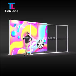 TianLang personalizado duradero aluminio SEG portátil LED Modular retroiluminado Pantalla de pared en forma de rectángulo reutilizable diseño de stand de feria - Product Image 3