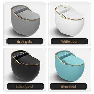 Thiết kế mới hiện đại Hot Bán biệt thự gốm một mảnh nhà vệ sinh với dual-flush Siphon Đỏ bừng Bát đen màu trắng cho phòng tắm - Product Image 4