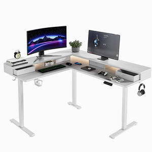 मॉड्यूलर रूपांतरण एल-आकार एर्गोनोमिक आधुनिक धातु ऊंचाई समायोज्य स्थायी डेस्क के साथ एकल मोटर स्टैंड अप डेस्क - Product Image 1