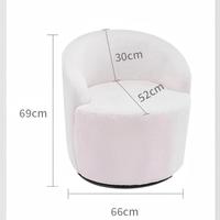 Fauteuil compact moderne capitonné en tissu avec ottoman de rangement intégré, chaise d'appoint rembourrée en peluche pour salon et chambre, idéale pour petits espaces