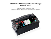 Pengisi Daya Ultra Power UP600+ untuk Pertanian/UAV 1200W 25A 6S Kabel Ekstensi untuk Aksesoris Model Pesawat Perlindungan Tanaman