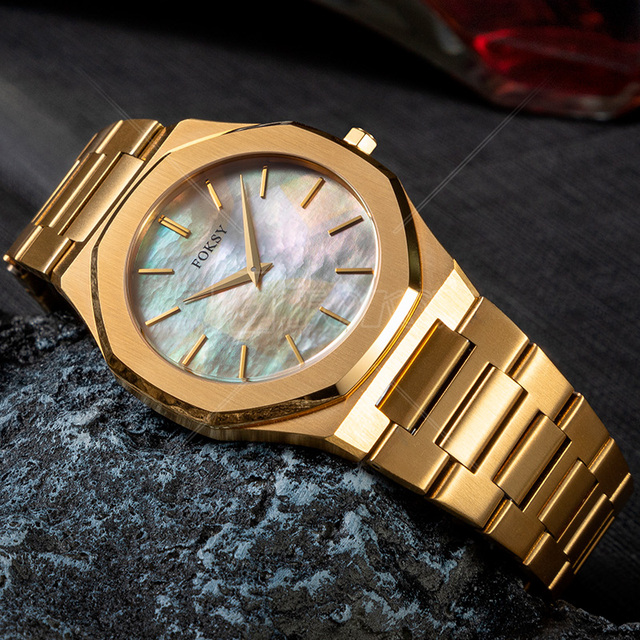 Waterproof Luxury Orologio Donna With Beautiful MOP Dial Stainless Steel Watches