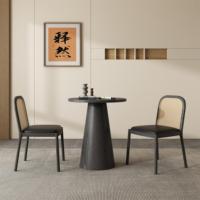 Table à manger en bois massif de haute qualité de style nordique moderne avec bord vif, forme octogonale stable pour une utilisation en villa