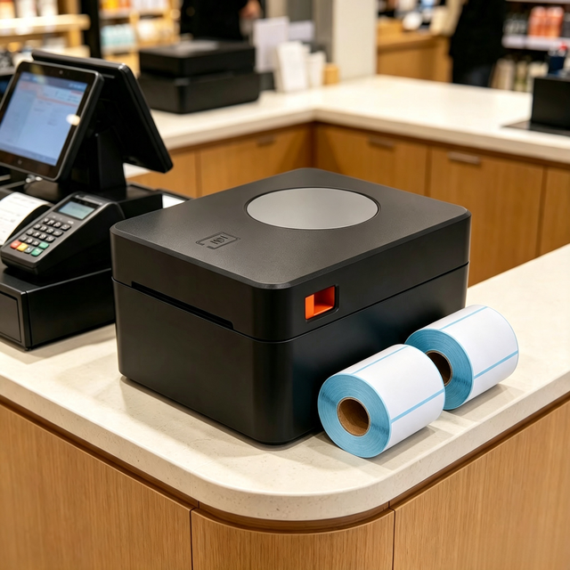 4 Inch FBA EBAY Adhesive Address Stickers Shipping Wireless BT Barcode Thermal Paper Label Printer with LAN Interface