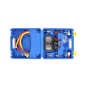Car Air Conditioning R134a Refrigerant Charging <b>Gauge</b> Kit Manifold Pressure Tool For Vehicle AC Repair Flexible Hose Set - Product Image 4