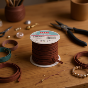 ริบบิ้นหนังกลับ ILAN 0.3 ซม. X 4 ม. สีคาเฟ่ สำหรับงานประดิษฐ์เครื่องประดับ - Product Image 3