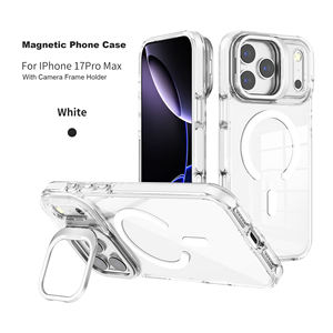 Transparent Magnetic Phone Case <b>for</b> <b>iPhone</b> 17 Pro Max with Camera Lens Holder Kickstand Anti-Yellowing Shockproof Cover - Product Image 2