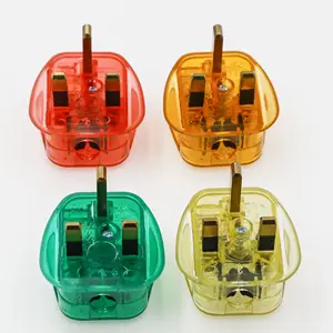 UK Plug Adapter,assmbly top Plugs from United Kingdom UK Singapore etc.transparent color-047