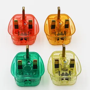 Uk Plug Adapter, Assmbly Top Stekkers Uit Verenigd Koninkrijk Uk Singapore Etc. Transparante Kleur-047