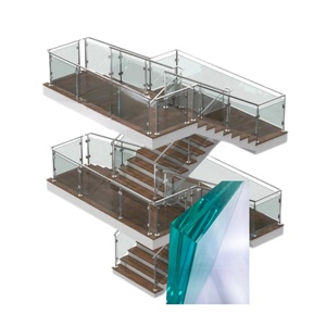Buitenbalkon glazen balustrade aanpasbare ontwerpen 304/316 roestvrij staal trap hotel terras villa balustrades leuningen - Product Image 1