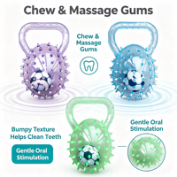 Juguete Masticable para Perros con Púas, de Felpa, para Limpieza Dental, Interactivo y Popular