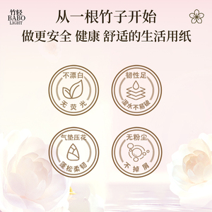 Papel Higiénico Desechable de 4 Capas, con Diseño de Puntos, 100% Pulpa de Bambú Virgen, Sin Fragancia, Ecológico, Resistente, Suave y Desechable por el Inodoro - Product Image 4
