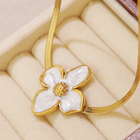 Saint-Valentin 2026 : Ensemble de bijoux en acier inoxydable motif œuf de poule et fleur, coloré, effet goutte d'huile, très tendance