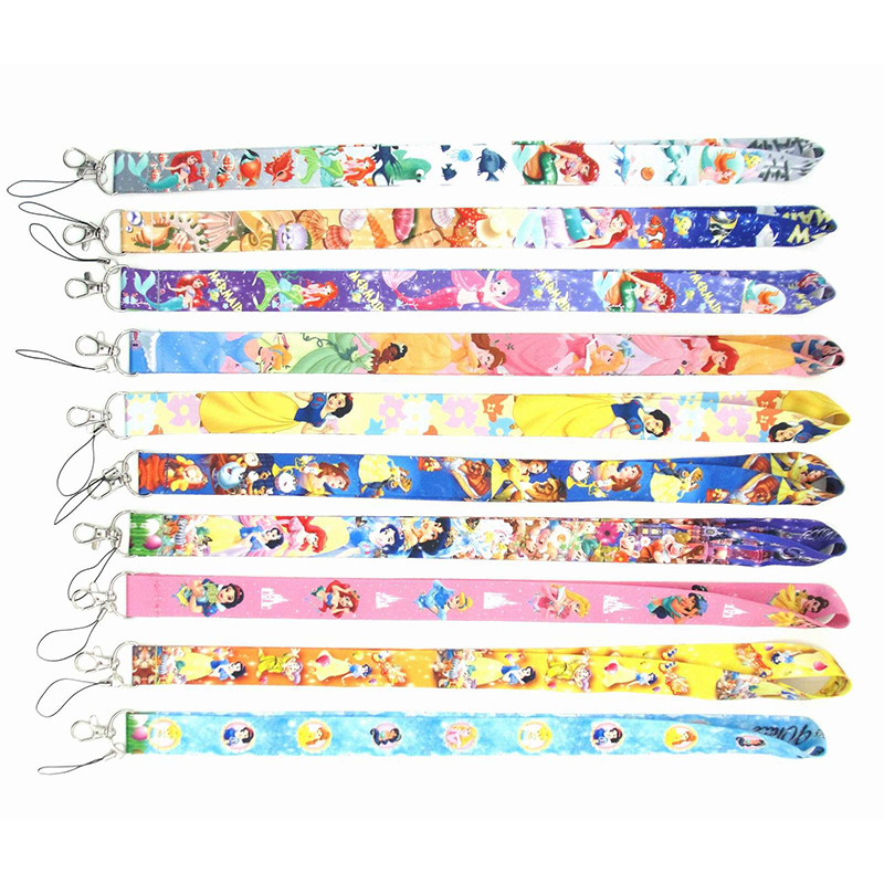 Lovely Cute Cartoon Snow White Princess Lanyard Wholesale Promotional Gift Colorful Phone Card Accessories Lanyards Custom Logo Image 2