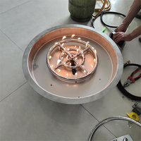 Kit de brûleur de foyer au gaz GPL moderne en acier inoxydable à allumage à distance, système de chauffage au gaz propane facilement assemblable pour usage extérieur