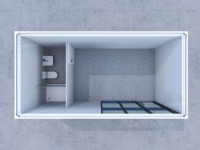 Conteneur mobile à plateau JHCE, maison à structure en acier robuste, petite villa préfabriquée modulaire, conception d'escalier en colimaçon