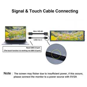 LCD kéo dài thanh hiển thị UltraWide Màn hình 14.5 "2K 2560x720 Loại C IPS cảm ứng xách tay màn hình màn hình cho Y70 PC trường hợp - Product Image 2