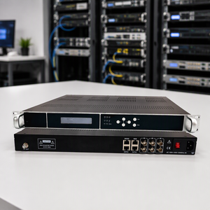 Professioneller Digitaler IP-ASI-zu-RF-Modulator Multi-Standard DVBC QAM ISDBT ATSC DTMB, Web- und LCD-Steuerung für Krankenhaus-Campus <span class=keywords><strong>MATV</strong></span> - Product Image 1