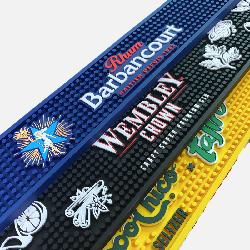 Оптовая продажа, экологически чистый мягкий ПВХ резиновый коврик для бара, изготовленный на заказ, коврик для бара, силиконовый коврик для бара