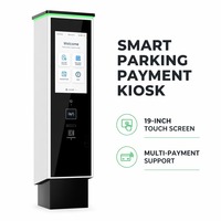 Machine de paiement de stationnement intelligente avec lecteur de carte de crédit, interphone et caméra – Solution de sécurité pour les aires de stationnement aéroportuaires