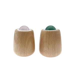 Rodillo de Masaje de Jade Aventurina en Forma de Copa, Herramientas de <span class=keywords><strong>Guasha</strong></span> de Madera para Cuello y Rostro con Función Musical - Product Image 1