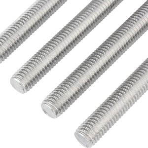 High Quality Zinc Plated Carbon Steel Grade 4.8 Round Head Threaded Studs M4-M36 Metric Sizes DIN975 Nindejin Brand - Product Image 5