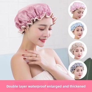 Bonnet de douche jetable doux et imperméable à double couche pour femme, idéal pour la maison - Product Image 2