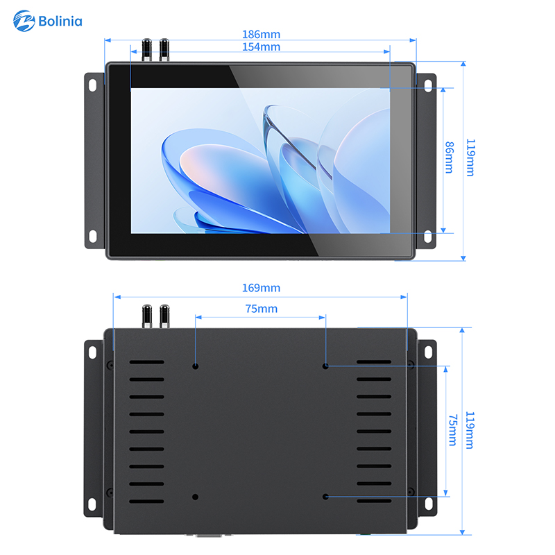 Fanless 15-Inch Industrial Open Frame IP65 Waterproof Touch Panel PC 500/1000 Nits Touch Screen Monitor Camera Module Supported