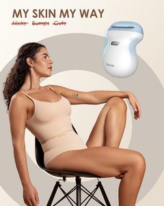 Mini <strong>Womens</strong> Electric <strong>Shaver</strong> Travel-Sized Body Hair Trimmer - White - Product Image 6