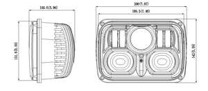 Phares de voiture pièces feux de route/feux de croisement tout-terrain camion lumière 5X7 pouces carré phare LED pour Jeep Wrangler Yj Cherokee - Product Image 3
